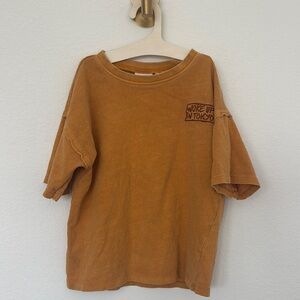 Kids Brown Graphic T-Shirt